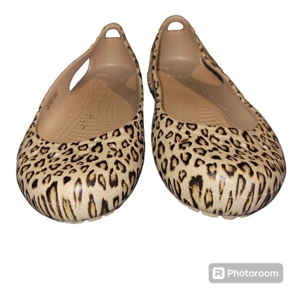 Crocs Kadee leopard print ballet flats size 6 - Picture 2 of 5